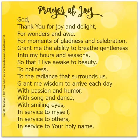 Prayer: Prayer of Joy - Prayables