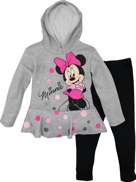 Disney Minnie Mouse Baby Girls Hoodie & Leggings Set Heather Grey 18 Months - Walmart.com