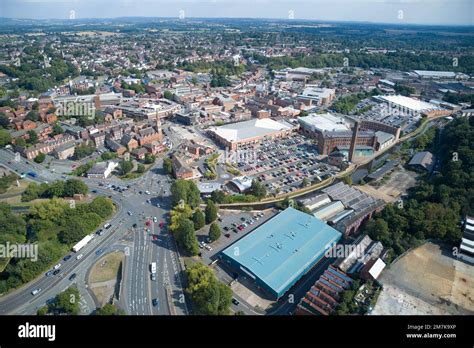 Aerial view of Kidderminster town centre Stock Photo - Alamy