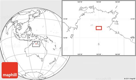 Blank Location Map of Mataranka