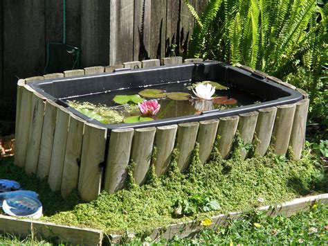 Plastic tub garden pond | Ponds backyard, Outdoor fish ponds, Backyard