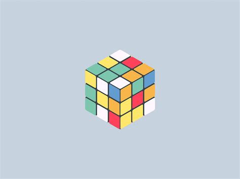 Rubik's cube test animation by Miguelgarest on Dribbble