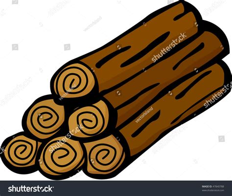 Stacked Firewood Stock Vector Illustration 47840788 : Shutterstock