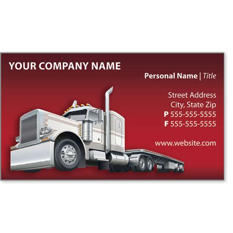 Full-Color Trucking Business Cards - Truck 8