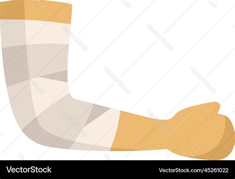 Arm shoulder bandage icon flat hand Royalty Free Vector