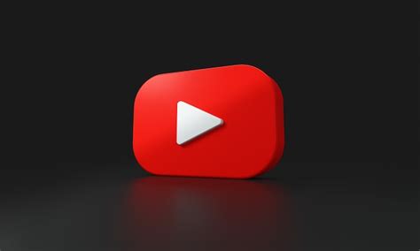 Premium Photo | Youtube logo on black background. 3D rendering.