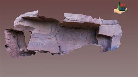 FS2286 Honanki Rock Art Panel 30 b Fractures - 3D model by FOFSedona [be68726] - Sketchfab