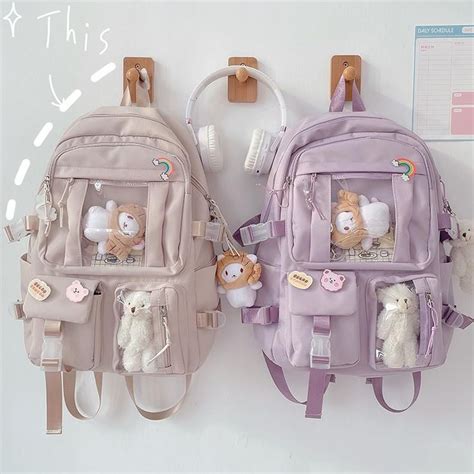 Multi Pockets Transparent Backpack in 2021 | Cute school bags, Kawaii bags, Backpacks