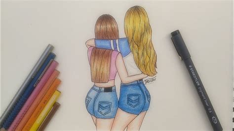 Dibujos Tumblr A Lapiz De Mejores Amigas Dibujo a lapiz de mujer con ...