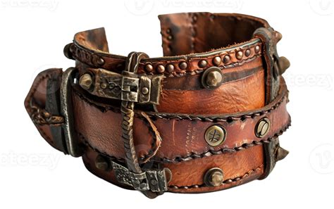 AI generated Stylish Leather Cuff on the transparent background, PNG Format 42387886 PNG