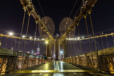 Brooklyn bridge pedestrian walkway | Stock image | Colourbox