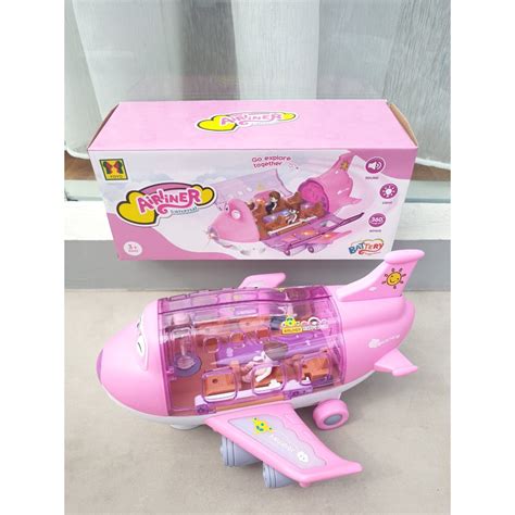 Jual mainan anak pesawat terbang airliner kartun light & sound | Shopee ...