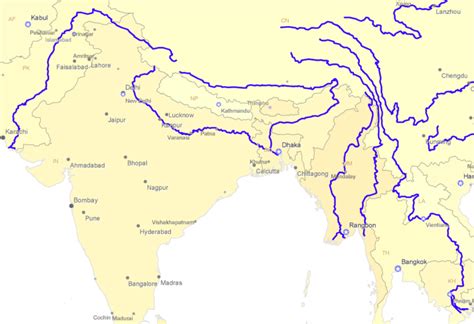 Ganges And Indus River Map