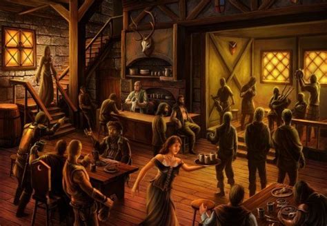 D&D fantasy Inn/pub/tavern audio atmosphere | Fantasy inn, Fantasy art ...