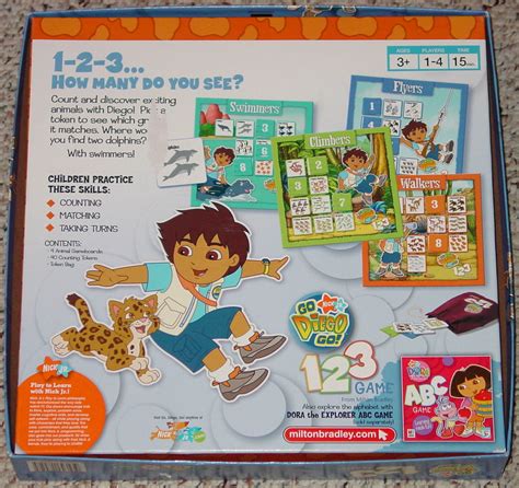 NICK JR GO DIEGO GO 123 GAME MILTON BRADLEY PRESCHOOL GAME 2006 COMPLETE - Contemporary Manufacture