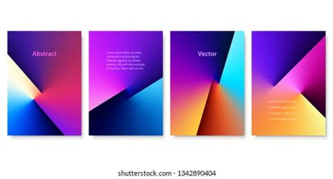 Set Colorful Angle Gradient Backgrounds Minimalistic Stock Vector ...