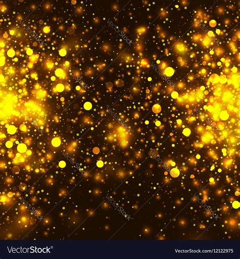 Gold glowing light glitter background Royalty Free Vector