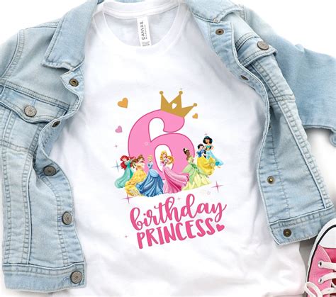 Disney Princess Birthday Shirt, Disney Birthday Shirt, Girl Birthday ...