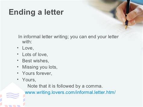 Steps of writing an informal letter