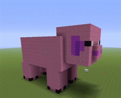 Pig Statue - Blueprints for MineCraft Houses, Castles, Towers, and more | GrabCraft