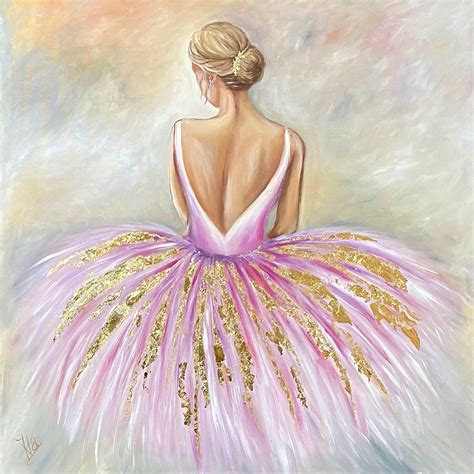 Abstract Ballerina Oil Painting Original Pink Ballerina Wall - Etsy Canada