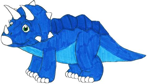 Tony the Blue Triceratops by MCsaurus on DeviantArt