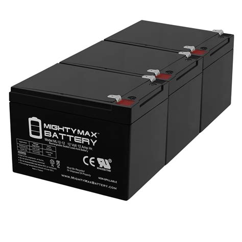 12V 12AH Compatible Battery for 6-DZM-12 APC Scooter Medical - 3 Pack ...