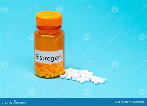 Estrogen Pills for Female Hormone Therapy Stock Image - Image of ...