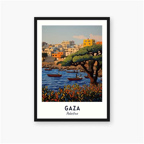 Gaza City Print, Gaza Travel Poster, Palestine Travel Gift, Gaza ...