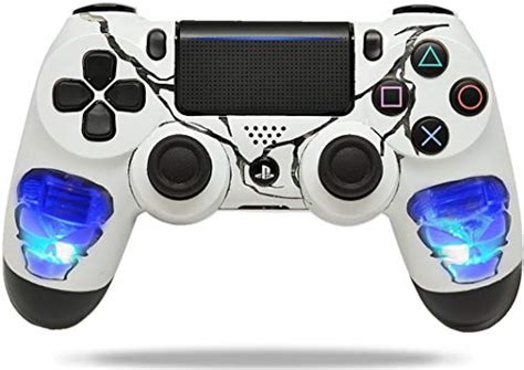 Buy Skulls Blue PS4 PRO Rapid Fire Custom Modded Controller 40 Mods for ...