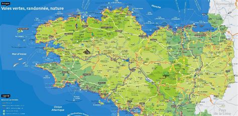 Carte gratuite de la Bretagne à vélo à télécharger | Carte touristique ...