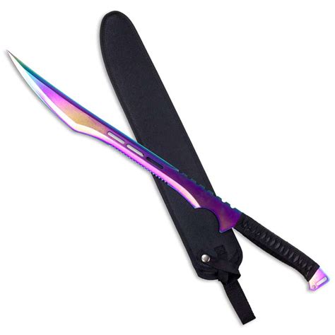 Titanium Finish Ninja Sword - Rainbow Color Collectors Swords - Full Tang Sword | KarateMart.com