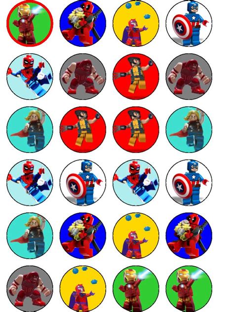 Lego Marvel Superheroes Cupcake Toppers - Topcake Ireland