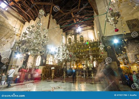 Church Of The Nativity Interior, Bethlehem, Israel Editorial Photo - Image: 41921786