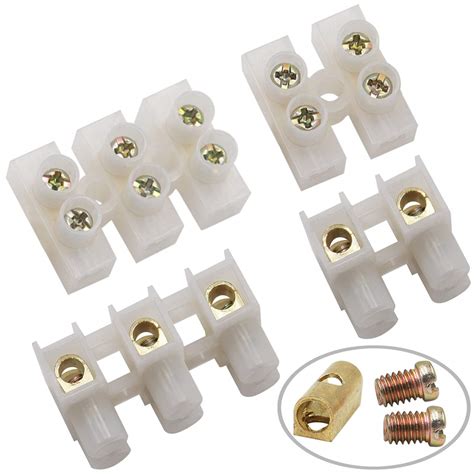 Tnisesm/30Pcs Quick Connect Screw Terminal Block 2/3 Position Wire Connectors Butt Terminal ...