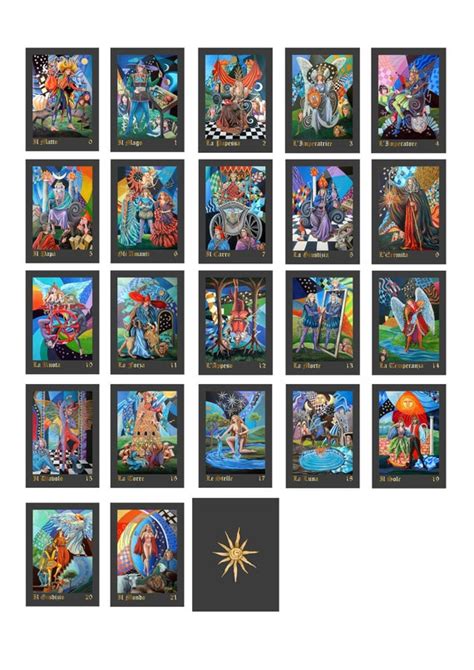 Major Arcana Tarot Cards Printable Instant Download - Etsy