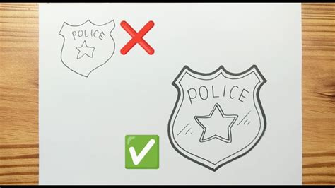 How to draw POLICE BADGE Easy - YouTube