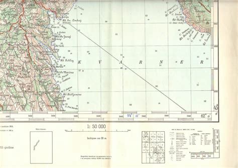 1955 Military Topographic Map Croatia Pazin Pisino Istria Yugoslavia Adriatic