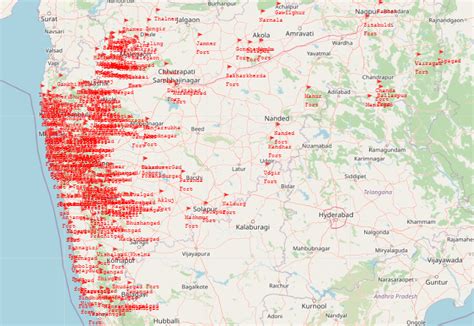 Plotting all forts in Maharashtra on a map using Folium and Python. | by Yash Kulkarni | Medium