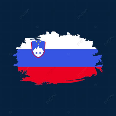 Slovenia Flag With Brush Strokes Vector Desing, Slovenia Flag Brush ...