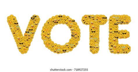 Word Vote Written Social Media Emoji Stock Illustration 718927255 ...