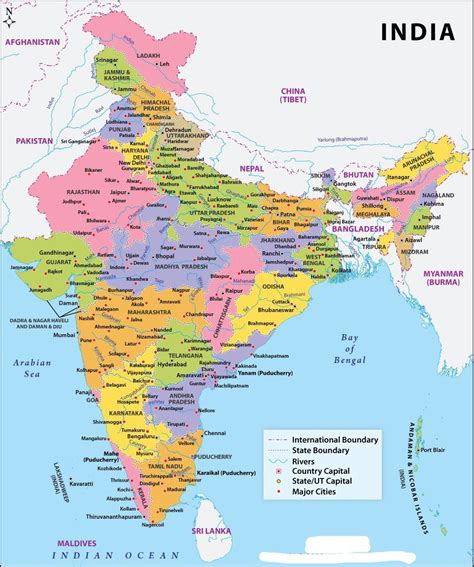 Map of India | Printable Large Attractive HD Map With Indian States ...