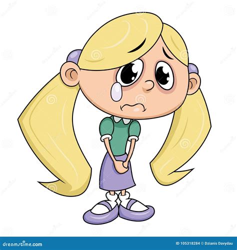 Crying Girl Cartoon | CartoonDealer.com #83114619