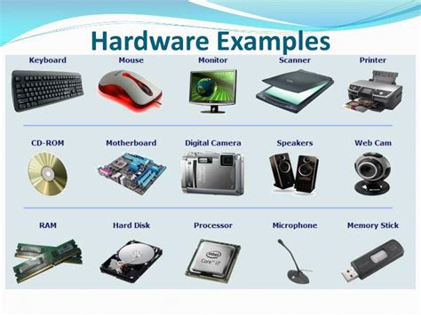 Software And Hardware Examples