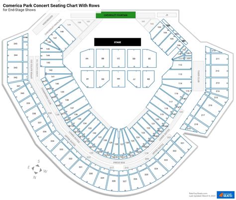 Comerica Park Seating Chart Virtual View