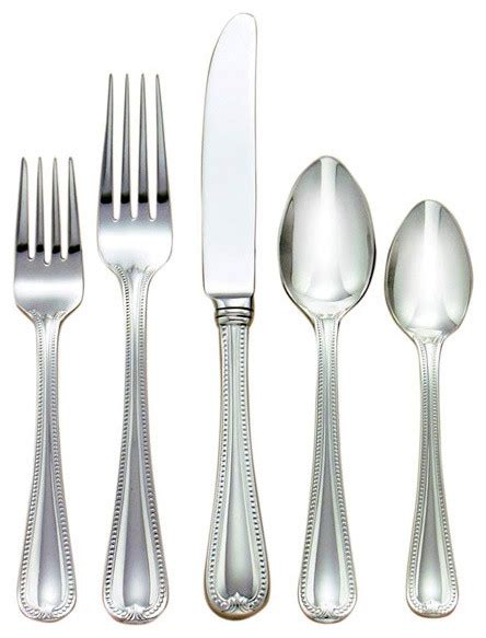 Lenox Vintage Jewel 60-Piece Flatware Set, Serves 12 - Traditional - Flatware And Silverware ...