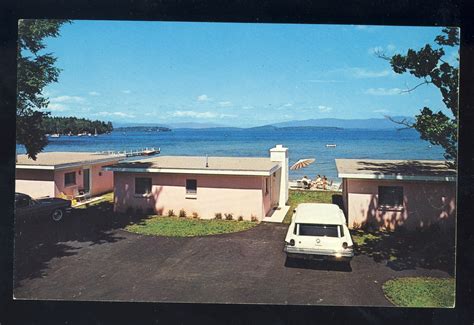 Gilford, New Hampshire/NH Postcard, Silver Sands Motel, Beach Cottages ...