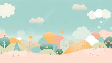 Trees Hills Clouds Field Lovely Nature Powerpoint Background For Free ...