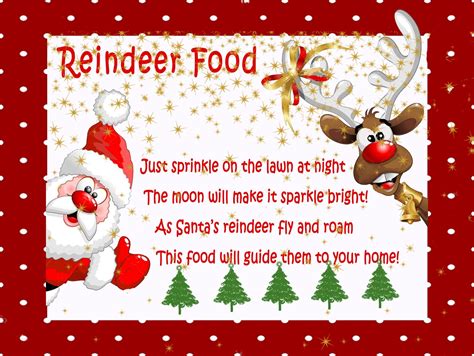 Printable Reindeer Food Label Instant Download 2 Sizes | Etsy