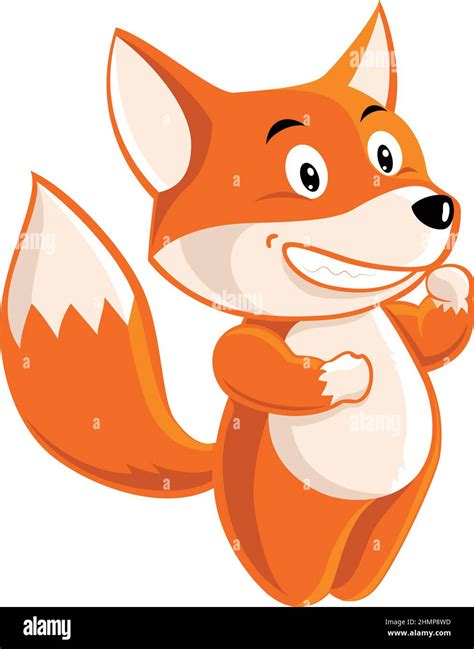 Funny Fox Cartoon Character Design Stock Vector Image & Art - Alamy